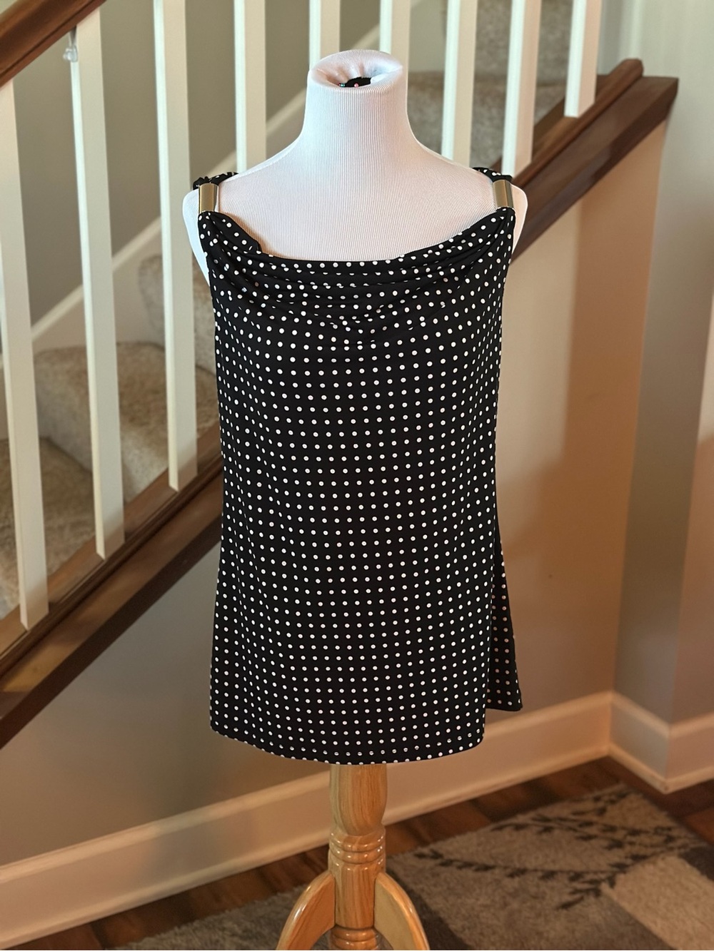 Black & White Polka Dot Tank - B2020